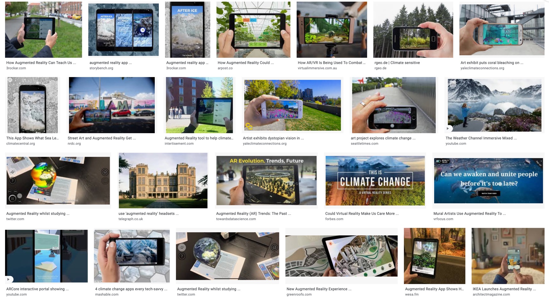 google images matching "augmented reality climate change"